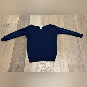Banana Republic V-Neck Pullover, Preppy navy, XXSP